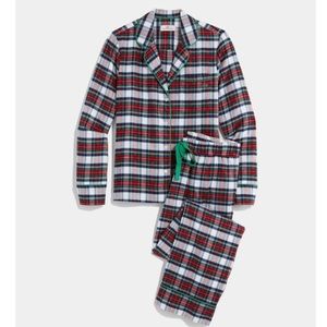 NWT Vineyard Vines Flannel Sleep Set in Plaid Marshmallow, size M